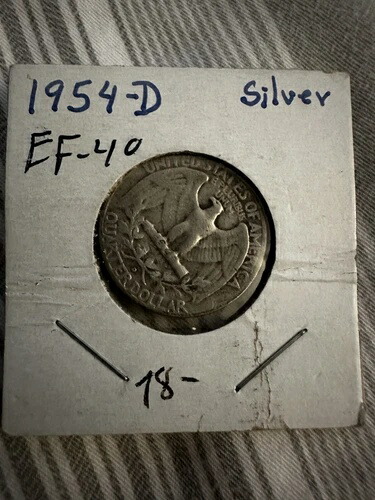1954-D 米国 1/4ドル (EF-40) 銀貨