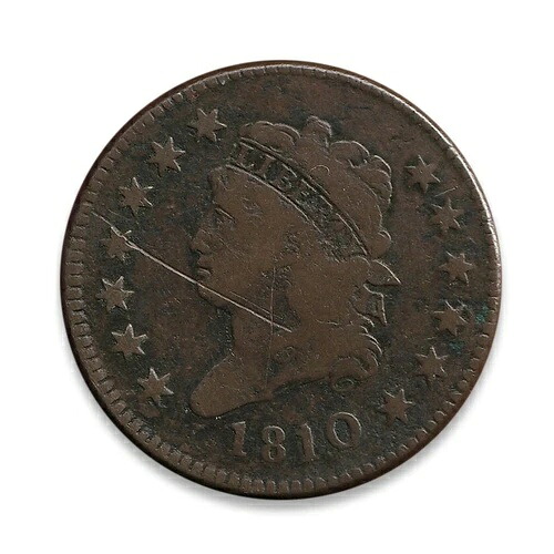 1810年 USA クラシックヘッドセント (VG) LGC11