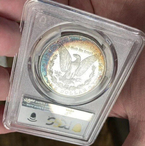 トーン加工 1881 S モルガン銀貨 PCGS MS64 $1 クレセント トナートーン クレセント PQ