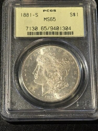 1881-S モルガン銀貨 PCGS MS65 ? ブリリアントラスター サンフランシスコ造幣局 1ドル