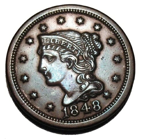 1848年製 大型セントペニー硬貨（オーストラリア産）+高品質初期銅貨