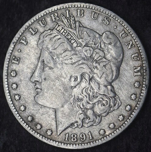 1891-O「VAM-1A1 クラッシュ E」モルガン銀貨 1ドル [COINGIANTS]
