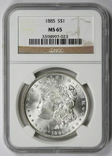 1885年 モルガン・ダラー銀貨 $1 MS 65 NGC