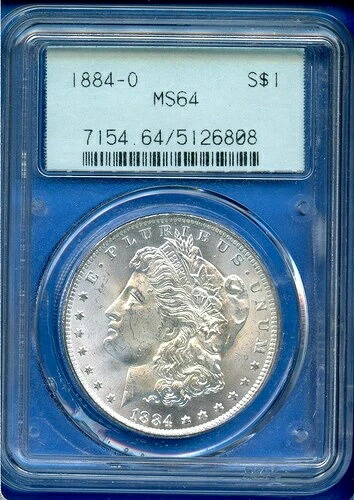 1884年 O PCGS MS64 モーガンシルバー ドル $1 US代替同様 1884-O MS-64 レア Gen 2.1 OGH-