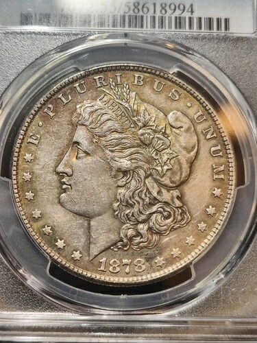 1878年 モルガン・ダラー 8TF PCGS AU55
