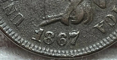 1867/67年 タフな日付 インディアンヘッドセント 受信コイン写真説明を参照 #3938-