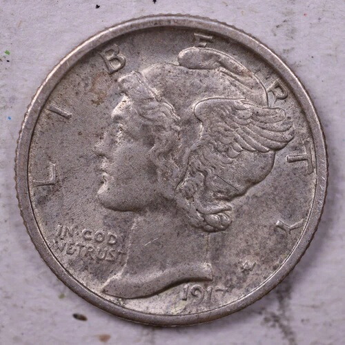 1917-S マーキュリー銀貨、ミントステート、ストア番号 19722
