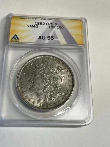 1882-O/S モルガン銀貨 $1 AU55 Vam-3 トップ100
