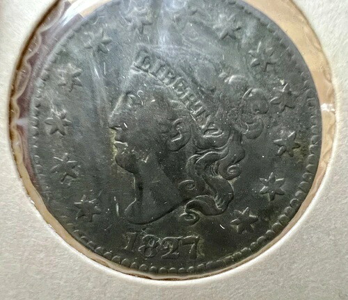 アンティーク米国銅貨大セント収集用コイン 1816年、1820年、1827年、1853年 4枚セット
