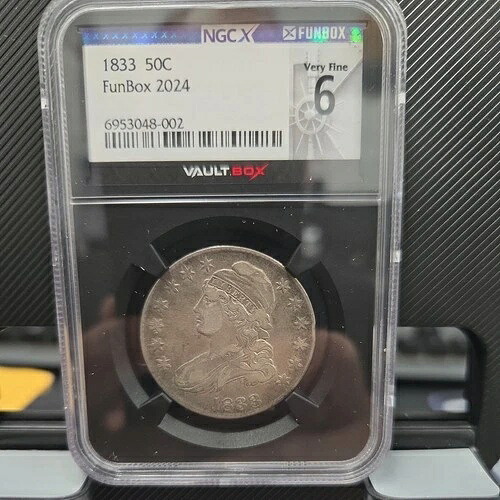 1833年 50セント キャップドバスト ハーフドル - NGC VF 30 ボールトボックス vf30 58,080円