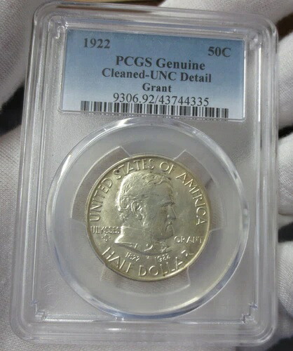 1922年 グラント記念 1/2ドル PCGS UNC ディテール (素敵な CH-BU コイン-