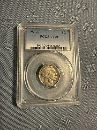 バッファローニッケル PCGS VF20 1926S。