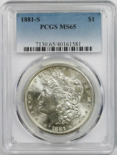 1881-S $1 PCGS MS 65 モルガン銀貨 58,080円