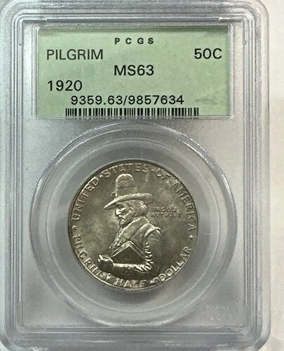 1920年 ピルグリム 300周年記念 ハーフダラー MS-63 PCGS