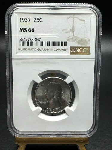 1937年 25セント ワシントン クォーター NGC MS66