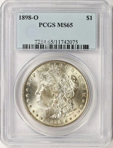 1898-O モルガン銀貨 $1 PCGS MS65