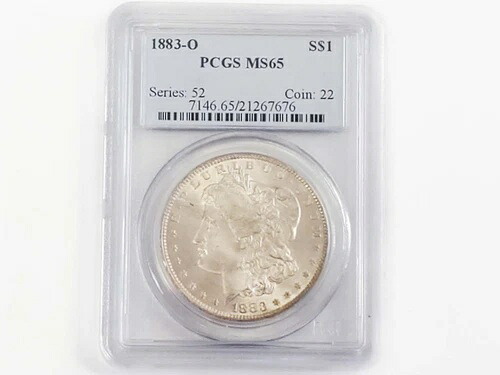 1883年-O $1モーガンシルバードル PCGS MS65-