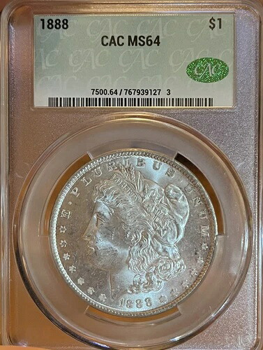 1888年 CAC MS64 モーガンシルバードル-