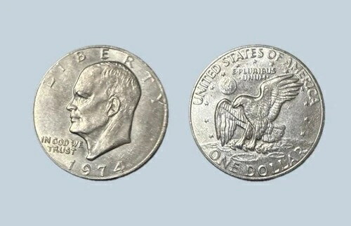 12ct - 1974年アイゼンハワードル硬貨