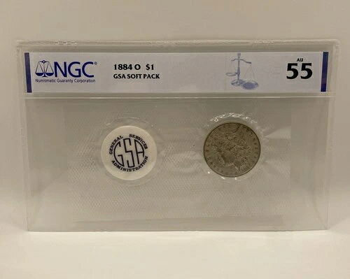 1884 O GSA ソフトパック NGC AU55 モルガン銀貨