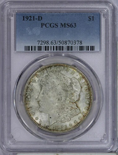 1921年-D モーガンシルバードル $1 PCGS MS63-