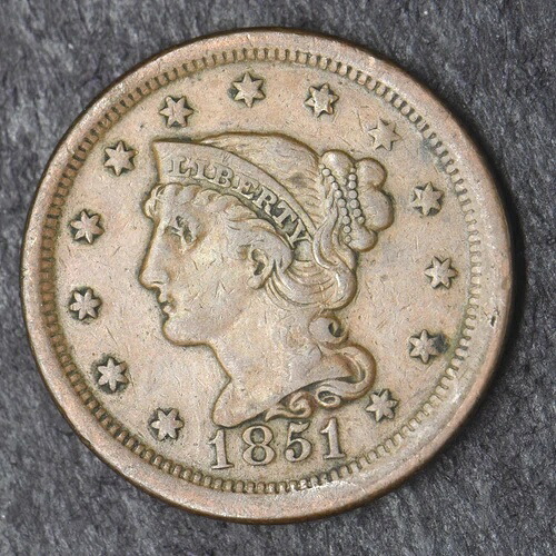 1851年編み込みヘアラージセント - 高品位 - COINGIANTS -