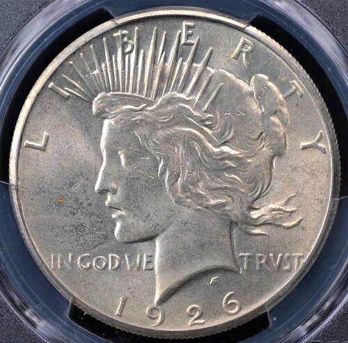 1926年 ピースドル PCGS MS 63 スムースシルバーサテン ペールレモニー ツーウェル付き-