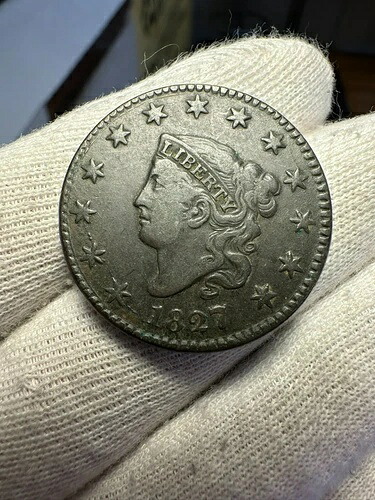 1827年 コロネットヘッド ラージセント VF