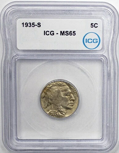 1935年製 バッファローニッケル ICG MS65 (AP-23012)
