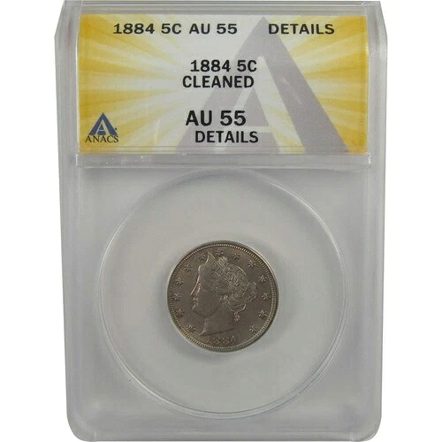 1884年 リバティヘッド V ニッケル AU 55 詳細 ANACS 5セントコイン SKU:I22318