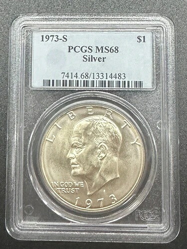 1973年-S $1 PCGS MS68 シルバー - 0230-