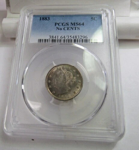 アメリカ合衆国 1883年 5セント リバティ ニッケル PCGS MS64 セントなし *