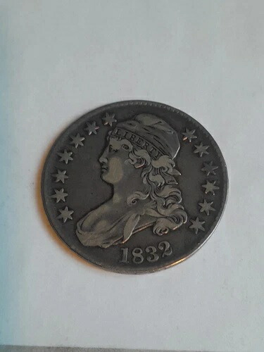 1832年 キャップバスト1/2ドルトナー-