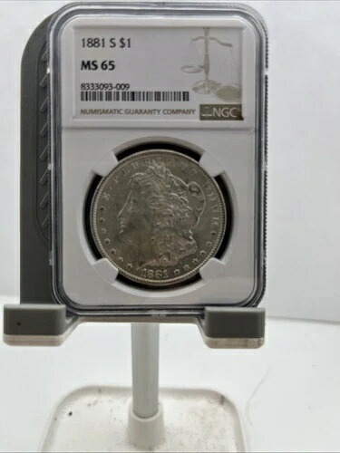 1881年 -S モーガンドル NGC MS65-