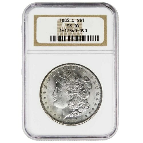 1885-O 1ドル モルガン銀貨 NGC MS65 ブラウンラベル