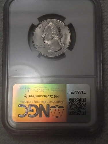 2021 P Crossing The Delaware Quarter ミントエラー / 認定済み / 特別価格!!!