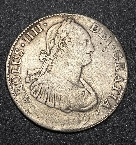 メキシコ 1789 FM 4 4レアル 希少 植民地法定海??賊銀貨