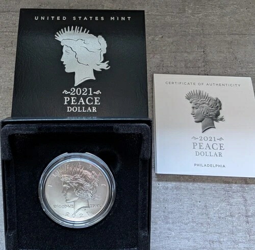 2021年 ピースシルバードル - フィラデルフィア - 新品 箱・鑑定書付き 1オンス 99.9g