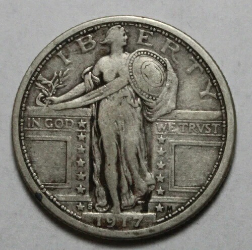 1917 S タイプ 1 スタンディング リバティ クォーター PH94