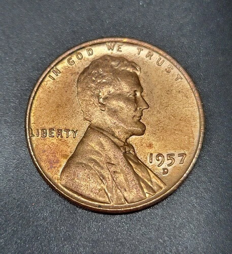 1957年 Dリンカーン小麦ペニー美品-