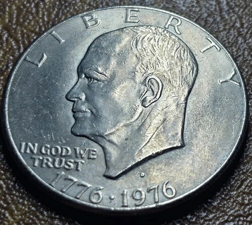 1776-1976 アイゼンハワー200周年記念 1ドル札 米国ベルムーン タイプ2 フィルドD エラー