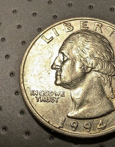 1994 Dエラー ワシントンクォーター ダブルダイ in God we trust and mint D-