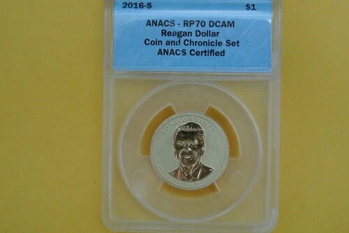 2016-S レーガン大統領 1ドル硬貨 初日発行 コインと年代記セット ANACS RP70