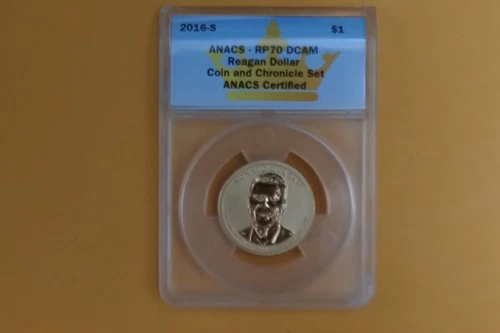 2016-S レーガン大統領 1ドル硬貨 初日発行 コインと年代記セット ANACS RP70