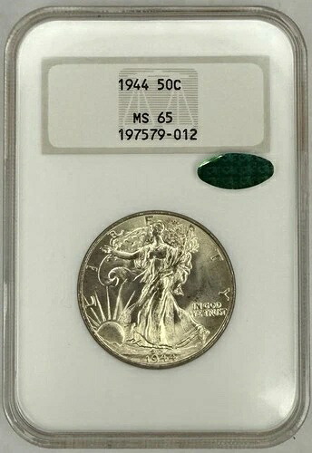 1944年 ウォーキングリバティハーフドル NGC MS65 CAC ??ヴィンテージファティホルダー??-