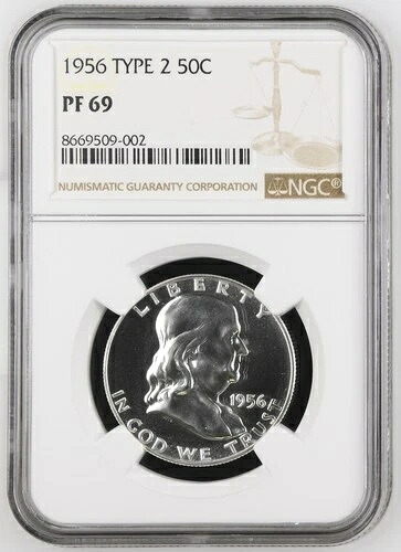 1956年 プルーフ フランクリン 1/2 ドル NGC PF-69-002-