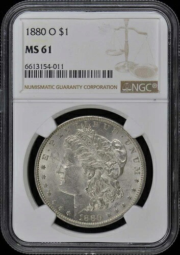 1880年-O モーガンドルS $1 NGC MS61-