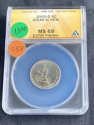 2005-D ジェファーソン・ニッケル ウェスタン・ウォーターズ MS69 ANACS L58