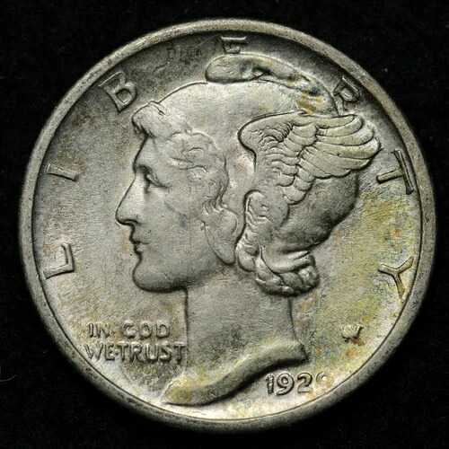 1920-D マーキュリー銀貨 10セント硬貨 UNC *未流通* MS E224 USMF｜WORLD RESOURCE【QUEEN店】