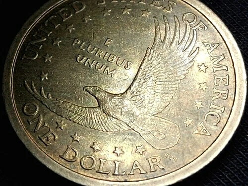2000-P-サカガウィア傷ついた鷲のバリエーション1ドル硬貨流通